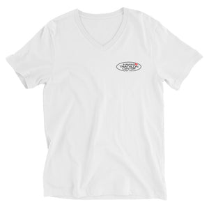 Unisex Short Sleeve V-Neck T-Shirt Hawaii Triathlon Center Logo Black