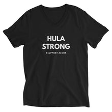Load image into Gallery viewer, Unisex Short Sleeve V-Neck T-Shirt HULA STRONG
