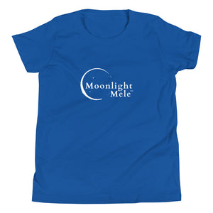 Youth Short Sleeve T-Shirt Moonlight Mele Logo White