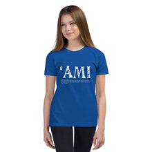 Load image into Gallery viewer, Youth Short Sleeve T-Shirt AMI Front &amp; Back printing Logo White
