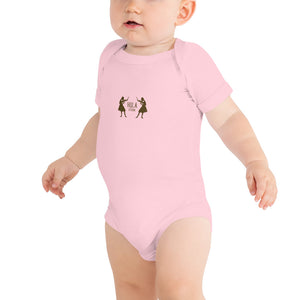 Baby Bodysuits HULA STRONG Girl 02 Logo Brown