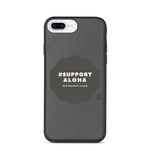 Load image into Gallery viewer, Biodegradable phone case #SUPPORT ALOHA Series Cloud Black
