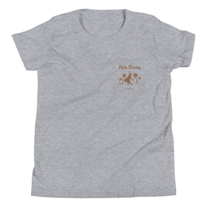 Youth Short Sleeve T-Shirt HULA STRONG Girl Logo Brown