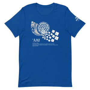 Short-Sleeve Unisex T-Shirt AMI Front & Shoulder printing Logo White