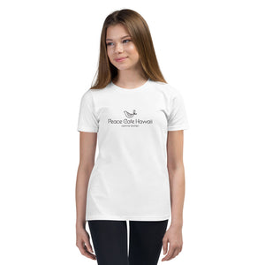 Youth Short Sleeve T-Shirt Peace Cafe Hawaii Logo Black