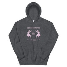 Load image into Gallery viewer, Unisex Hoodie HULA STRONG Girl #3 (Social distance) Logo light pink
