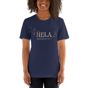 Short-Sleeve Unisex T-Shirt HELA Front & Back printing Logo White