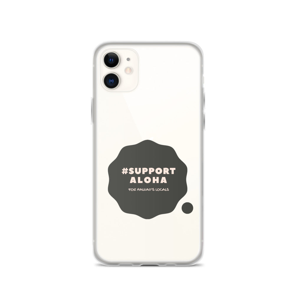 iPhone Case #SUPPORT ALOHA Series Cloud Black