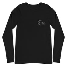 Load image into Gallery viewer, Unisex Long Sleeve Tee Moonlight Mele Logo White
