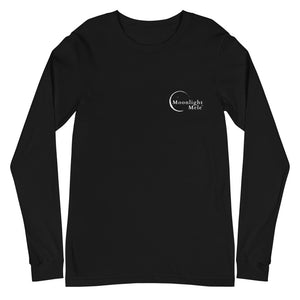 Unisex Long Sleeve Tee Moonlight Mele Logo White