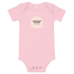 Baby Bodysuits #SUPPORT ALOHA Series Cloud Pink