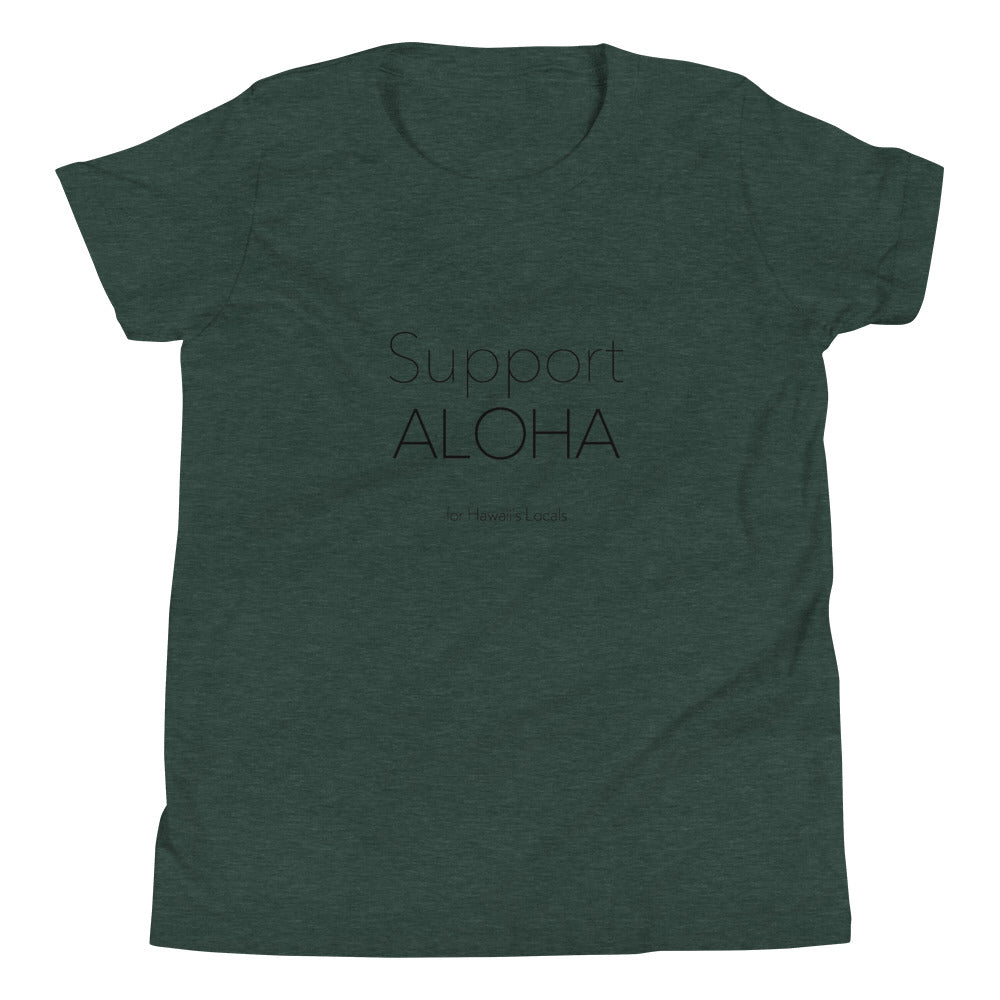 Youth Short Sleeve T-Shirt #SUPPORT ALOHA Series Mono