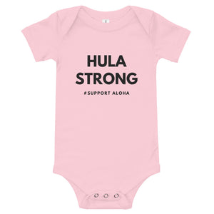 Baby Bodysuits HULA STRONG Logo Black