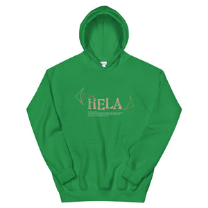 Unisex Hoodie HELA Front & Back printing Logo White