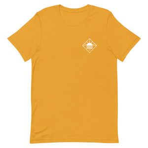Short-Sleeve Unisex T-Shirt SUNRISE Restaurant Hawaii Logo White