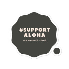 Load image into Gallery viewer, Bubble-free stickers #SUPPORT ALOHA Series Cloud Black
