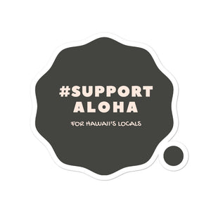 Bubble-free stickers #SUPPORT ALOHA Series Cloud Black
