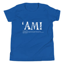 Load image into Gallery viewer, Youth Short Sleeve T-Shirt AMI Front &amp; Back printing Logo White
