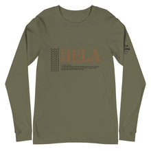 Load image into Gallery viewer, Unisex Long Sleeve Tee HELA Front &amp; Shoulder printing
