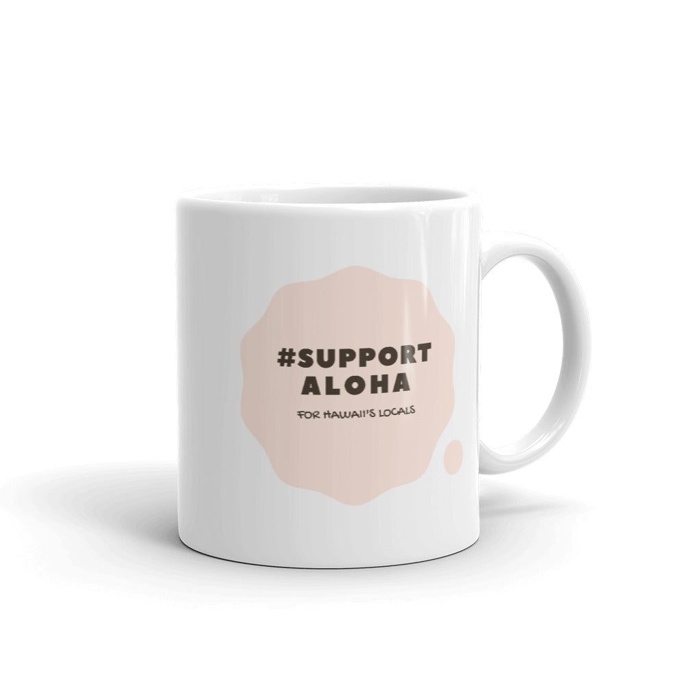 Mug #SUPPORT ALOHA Series Cloud Pink