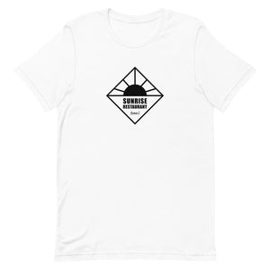 Short-Sleeve Unisex T-Shirt SUNRISE Restaurant Logo Black