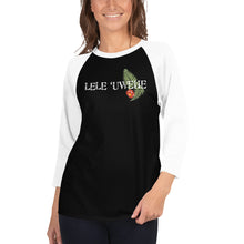 Load image into Gallery viewer, 3/4 sleeve raglan shirt LELE &#39;UWEHE Logo White
