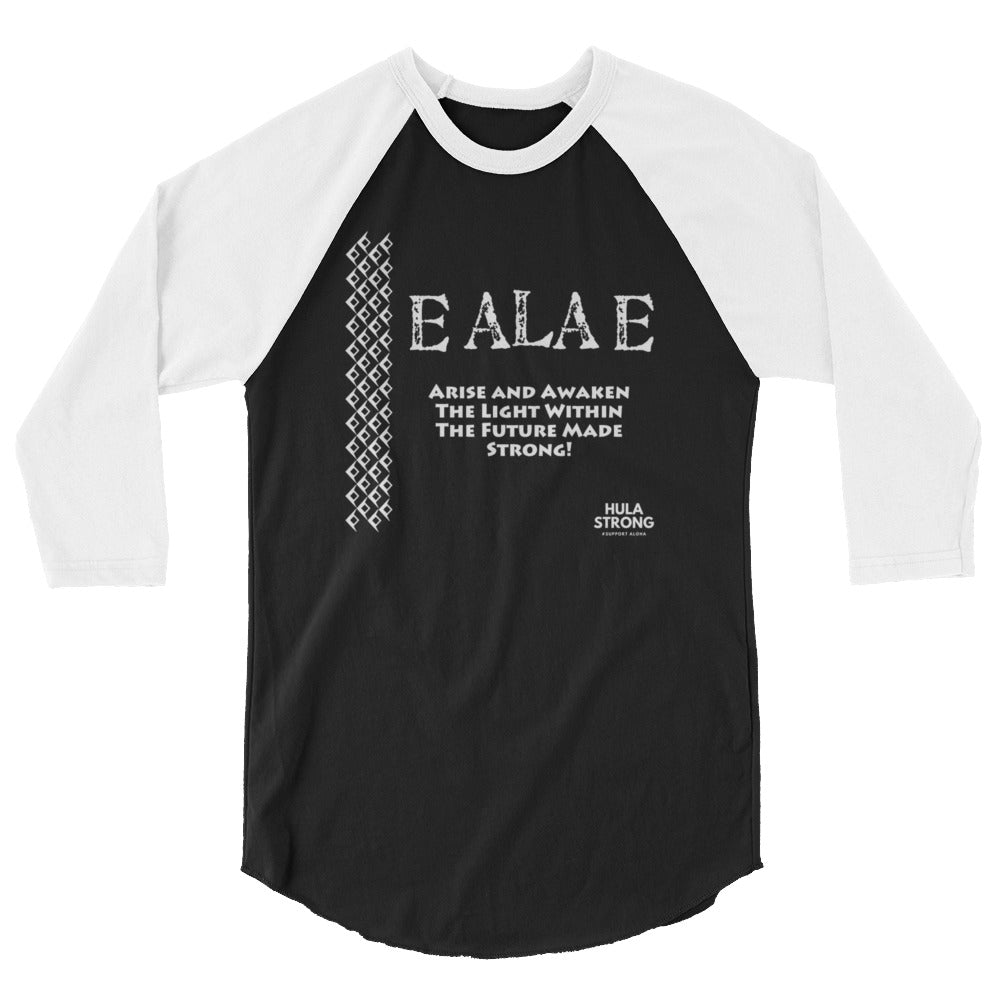 3/4 sleeve raglan shirt E ALA E Logo White