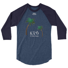 Load image into Gallery viewer, 3/4 sleeve raglan shirt KAO Logo White
