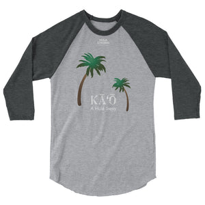 3/4 sleeve raglan shirt KAO Logo White