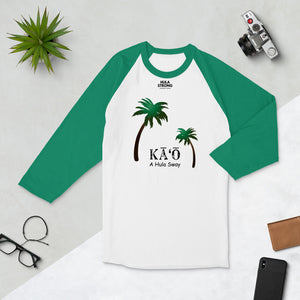 3/4 sleeve raglan shirt KAO