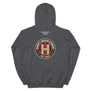 Unisex Hoodie Hawaii Soccer Academy Front & Back printing (Logo White)
