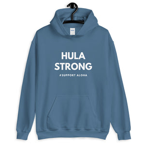 Unisex Hoodie HULA STRONG Logo White