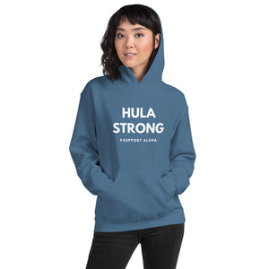 Unisex Hoodie HULA STRONG Logo White