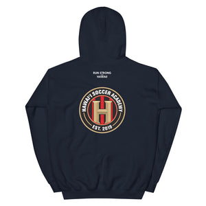 Unisex Hoodie Hawaii Soccer Academy Front & Back printing (Logo White)