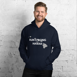 Unisex Hoodie RUN STRONG FOR HAWAII (Logo White)