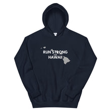 Load image into Gallery viewer, Unisex Hoodie RUN STRONG FOR HAWAII (Logo White)
