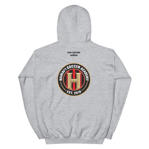 Unisex Hoodie Hawaii Soccer Academy Front & Back printing (Logo Black)
