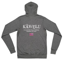Load image into Gallery viewer, Unisex zip hoodie &quot;KAWELU Flag&quot; / Front &amp; Back Printing
