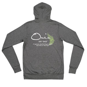 Unisex zip hoodie "ONIU" / Front & Back Printing