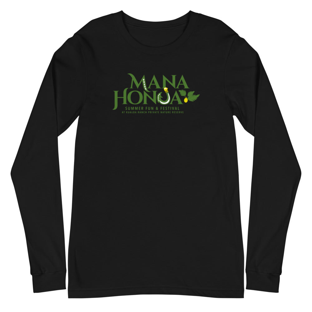 MANA HONUA Unisex Long Sleeve Tee Logo Green