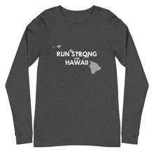 Load image into Gallery viewer, Unisex Long Sleeve Tee RUN STRONG FOR HAWAII (Logo White)
