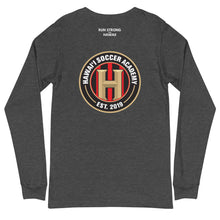 Load image into Gallery viewer, Unisex Long Sleeve Tee Hawaii Soccer Academy Front &amp; Back printing (Logo White)
