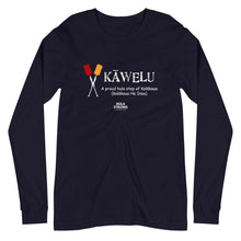 Load image into Gallery viewer, Unisex Long Sleeve Tee KAWELU Kahili Logo White
