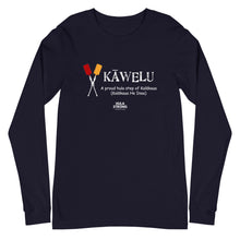 Load image into Gallery viewer, Unisex Long Sleeve Tee KAWELU Kahili Logo White
