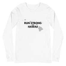 Load image into Gallery viewer, Unisex Long Sleeve Tee RUN STRONG FOR HAWAII (Logo Black)
