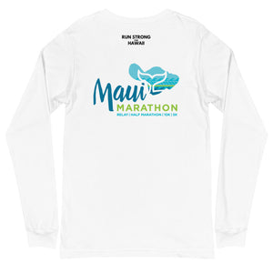 Unisex Long Sleeve Tee Maui Marathon Front & Back printing (Logo Black)