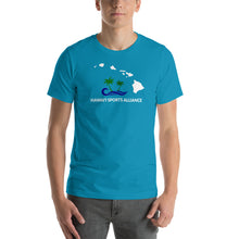 Load image into Gallery viewer, Hawaii Sports Alliance Short-Sleeve Unisex T-Shirt (White Logo)
