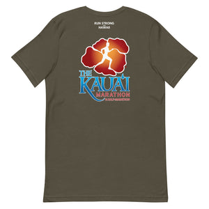 Short-Sleeve Unisex T-Shirt Kauai Marathon Front & Back printing (Logo White)