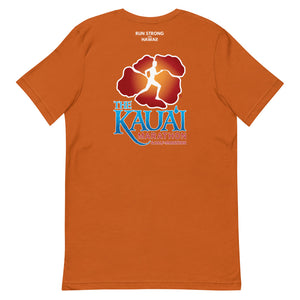 Short-Sleeve Unisex T-Shirt Kauai Marathon Front & Back printing (Logo White)