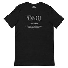 Load image into Gallery viewer, Short-Sleeve Unisex T-Shirt ONIU Front &amp; Back Printing Logo White
